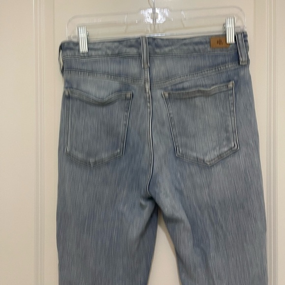 RALPH RAUREN High Rise Skinny Ankle Jeans with White Tuxedo Stripe Light Blue - Picture 7 of 13